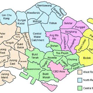 Singapore: Regions & Major Planning Areas .